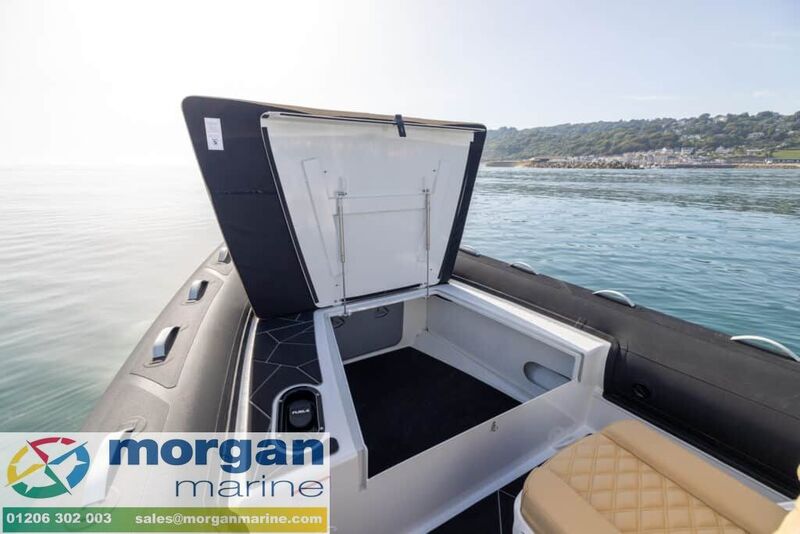 Highfield Sport 800 aluminium RIB - storage under bow Highfield Sport 800