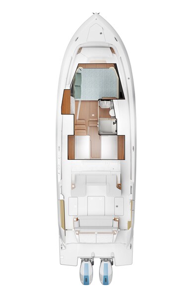 39ls-interior-standard-storage-planview Tiara Yachts 39LS
