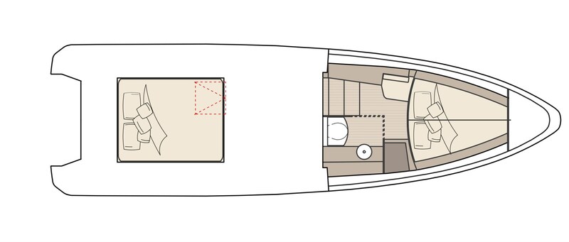 SAXDOR 340 GTWA Lower deck Saxdor 340 GTWA