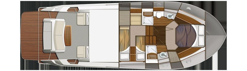 {L} Layout Tiara Yachts 44 Coupe