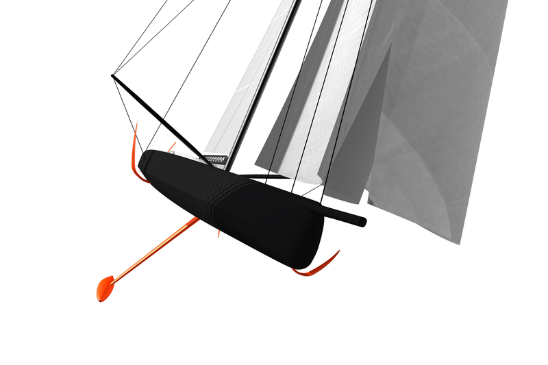 Rendering of a possible future IMOCA 60 design for the next race Volvooceanrace 2021-22 start from Alicante, with two classes, VO65 and IMOCA60