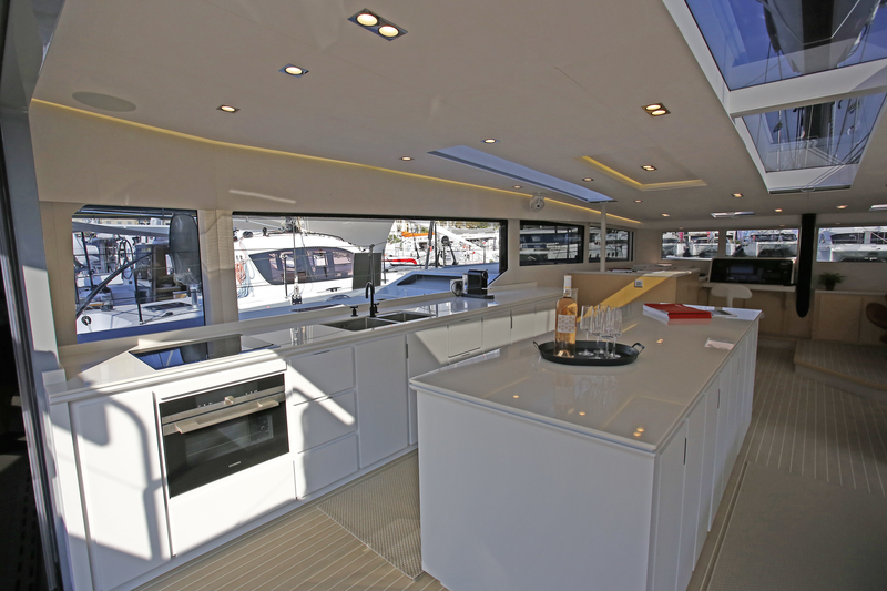 Galley, Saloon McConaghy MC60, a brand new performance cruiser catamaran