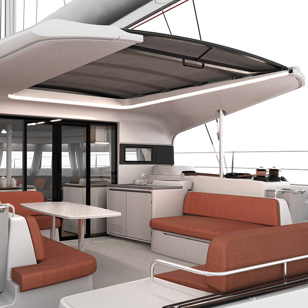 Excess 12, sliding sunroof Excess catamarans release more info on upcoming models