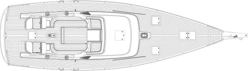 Deck layout Contest 55CS wins European Yacht of the Year 2021 - Luxury Cruiser