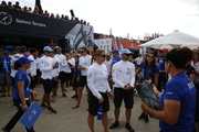 Sailors terass Sailors meet upp before take off. Volvo Ocean Race 2017-18