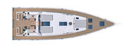 Layout deck OCEANIS YACHT 54, new sailing yacht from Beneteau