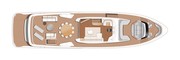 Layout flybridge deck Princess presents its new X95 - A new concept from Princess