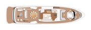 Layout flybridge deck (optional) Princess presents its new X95 - A new concept from Princess